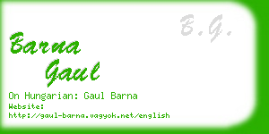 barna gaul business card